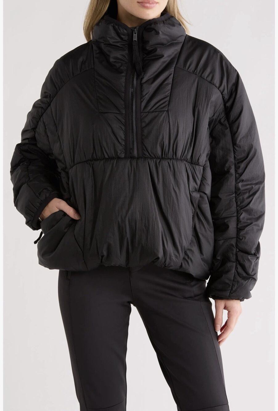FP Movement Free People Layer Up Liner Puffer Cropped Jacket Packable S Nwot
